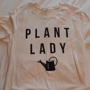 Cream Plant lady t shirt